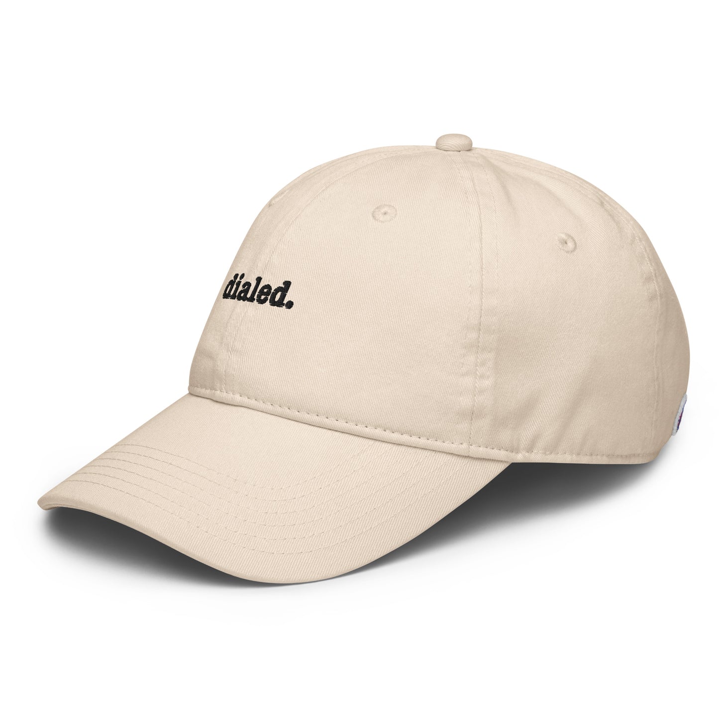 dialed (black text) Champion dad hat