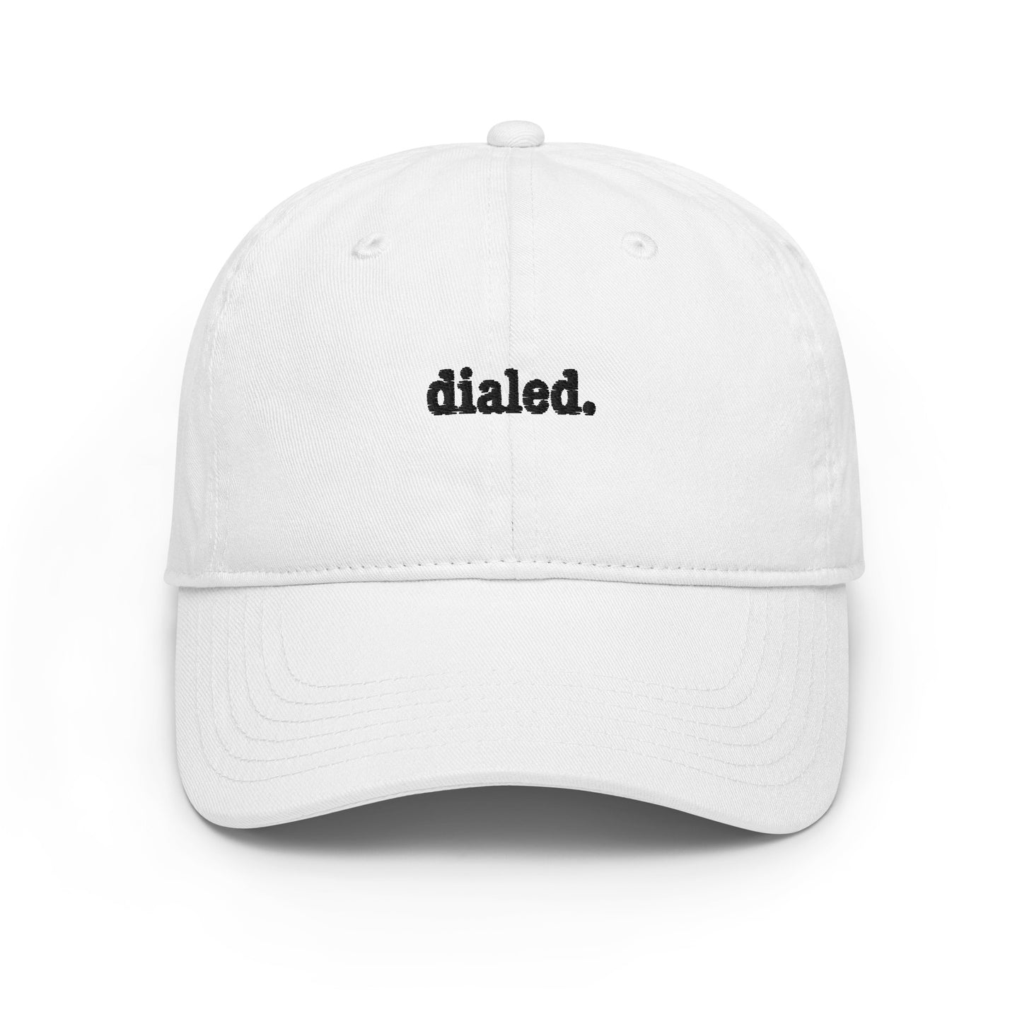 dialed (black text) Champion dad hat