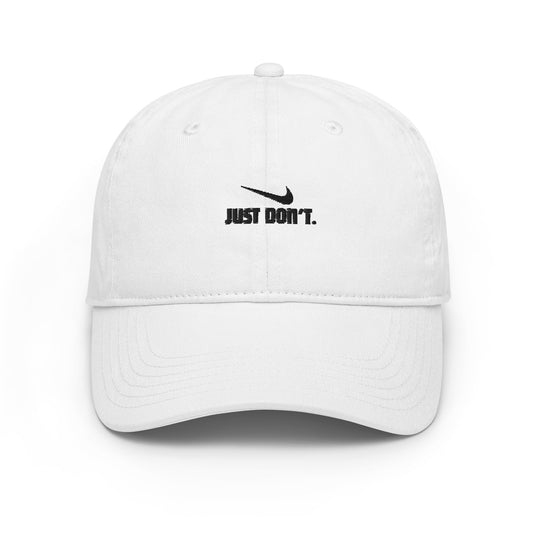 Just Don’t (black text) Champion dad hat