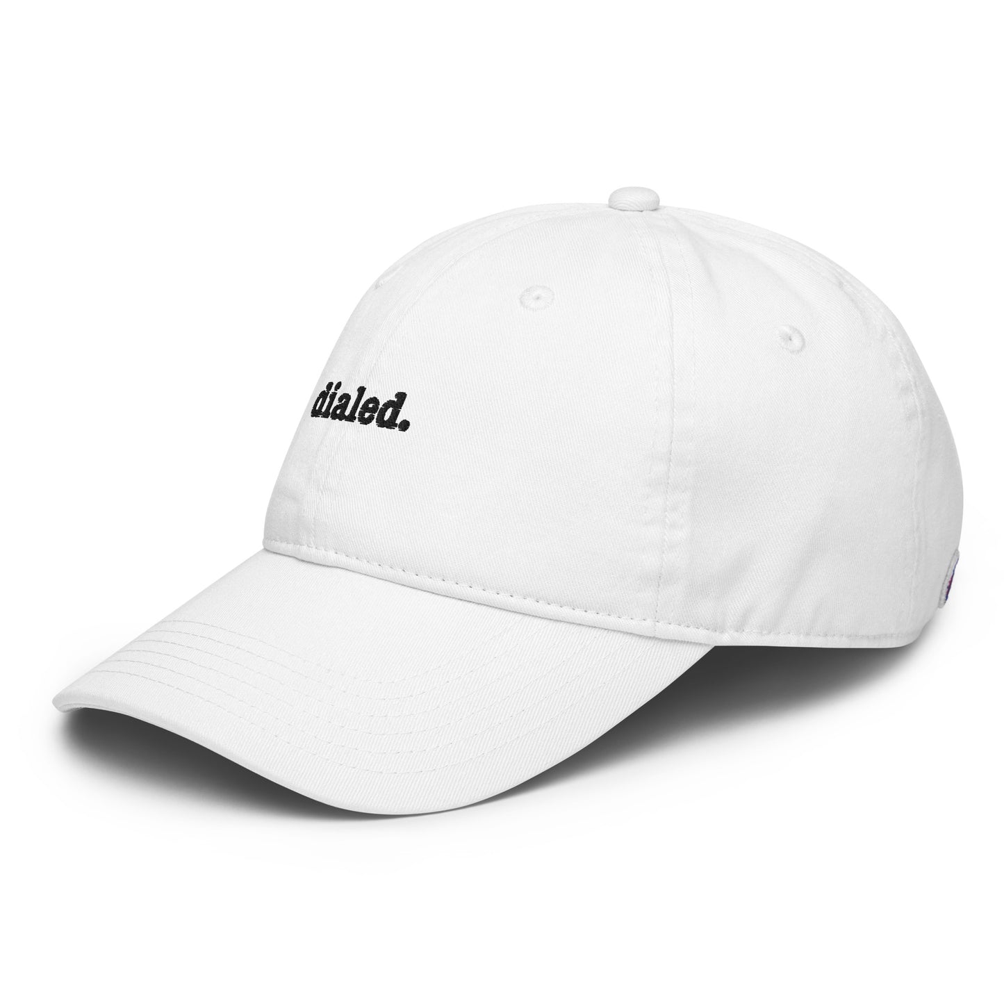 dialed (black text) Champion dad hat