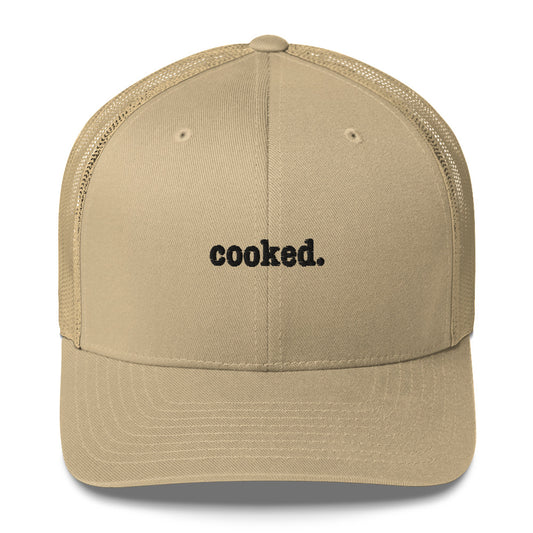 cooked (black text) Trucker Cap